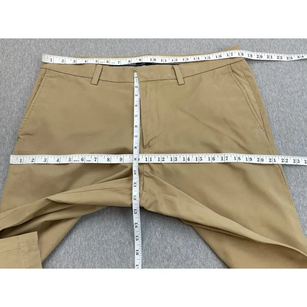 Banana Republic Pants Mens 35 x 32 Beige 100% Cotton Emerson Chino Flat Front‎